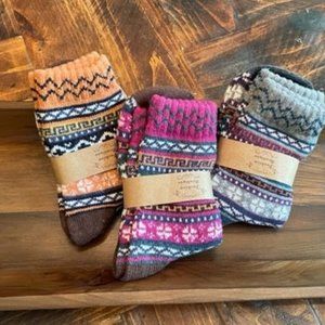 Fashion Boutique Bundle of 3 Women's Wool Blend Socks